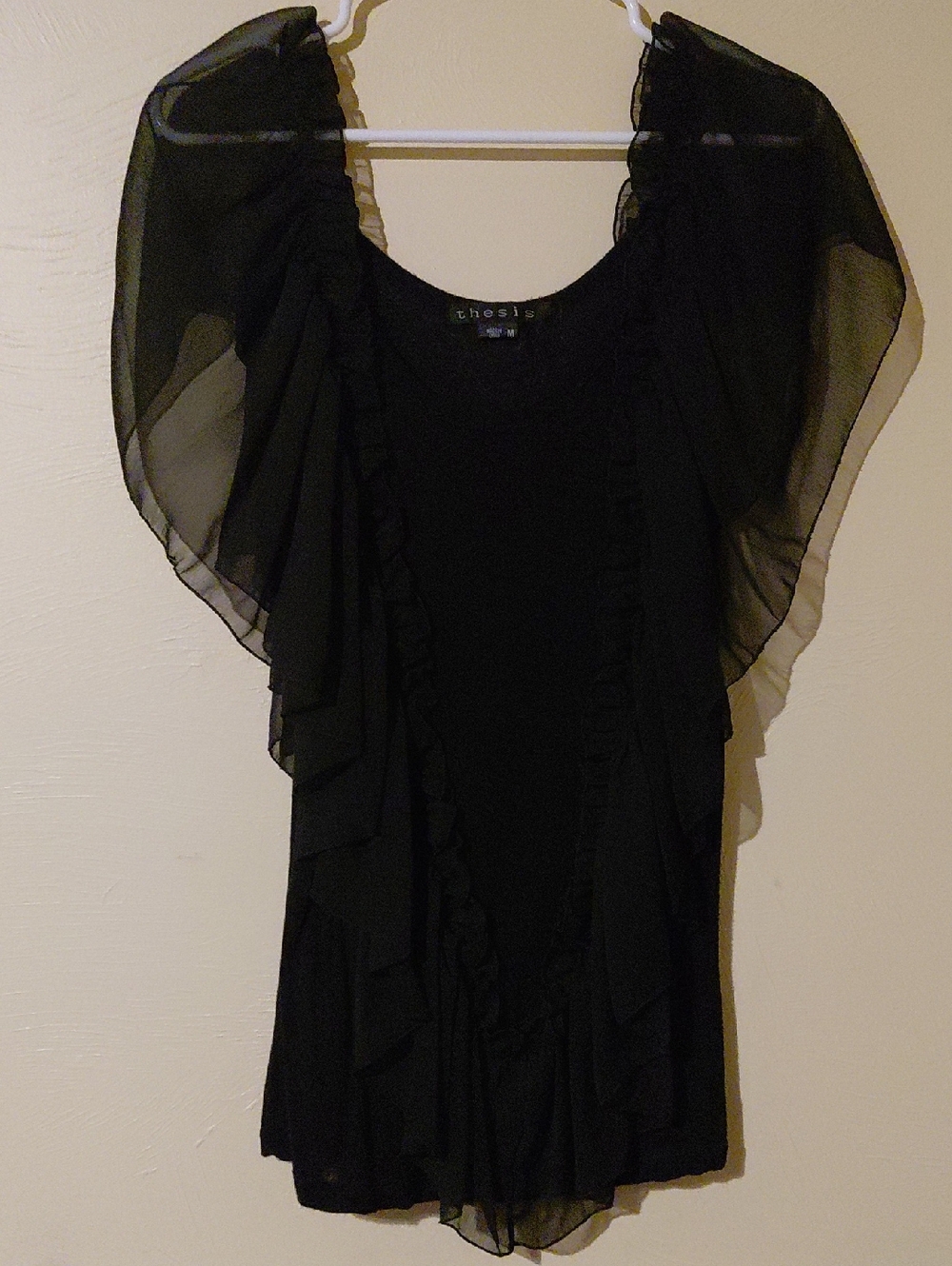 Thesis Black Ruffle Sleeve Blouse